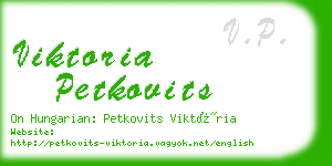 viktoria petkovits business card